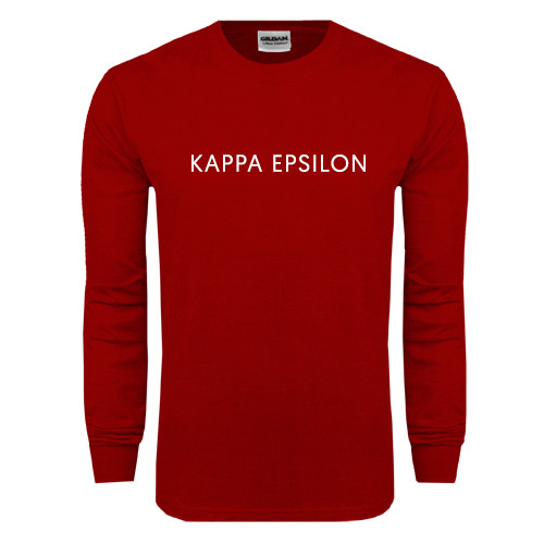  Cardinal Long Sleeve T Shirt - Kappa Epsilon Word Mark