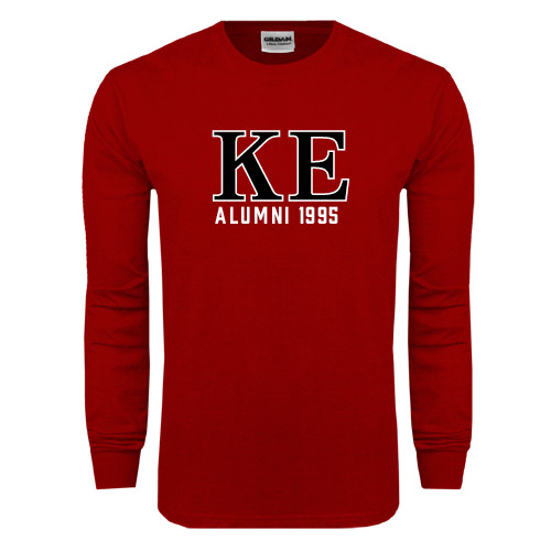  Cardinal Long Sleeve T Shirt - Greek Letters Alumni Year Personalized