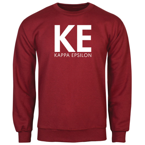 Cardinal Fleece Crew-KE Kappa Epsilon Stacked