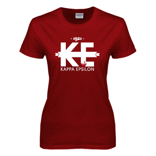 Next Level Womens Cardinal Short Sleeve Tee-Primary Mark w/out Text