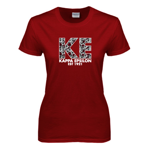 Next Level Womens Cardinal Short Sleeve Tee-KE Roses
