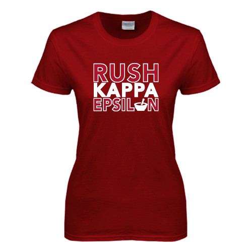 Next Level Womens Cardinal Short Sleeve Tee-Rush Stacked