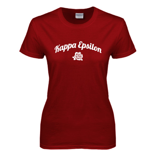 Next Level Womens Cardinal Short Sleeve Tee-Arched Script