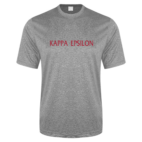 Grey Heather Performance Contender Tee-Kappa Epsilon Flat