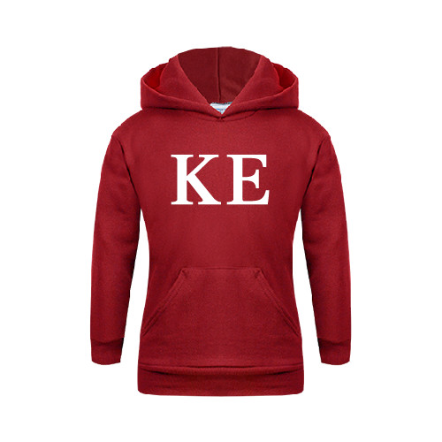 Youth Cardinal Fleece Hoodie-One Color Greek Letters