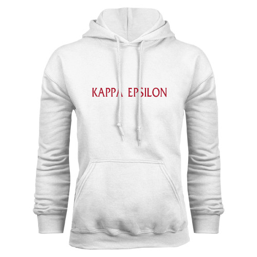 White Fleece Hoodie-Kappa Epsilon Flat