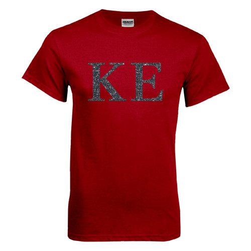  Cardinal T Shirt - Greek Letters Glitter