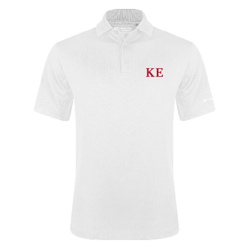 Columbia White Omni Wick Drive Polo-One Color Greek Letters