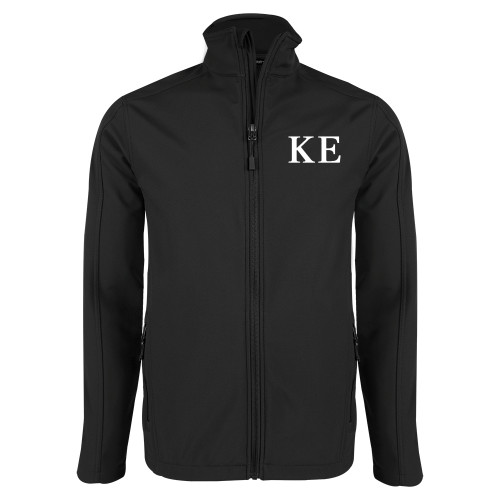 Black Softshell Jacket-One Color Greek Letters