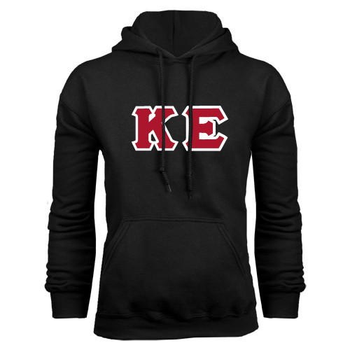 Black Fleece Hoodie-Greek Letters Tackle Twill
