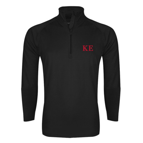 Sport Tek Black Sport Wick Stretch 1/2 Zip Pullover-One Color Greek Letters