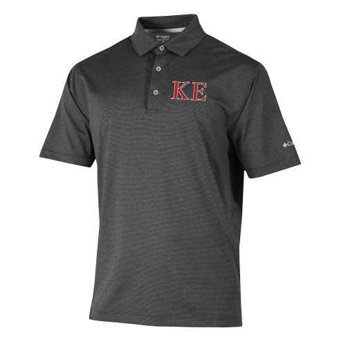 Columbia Black Sand Tee Polo-Two Color Greek Letters