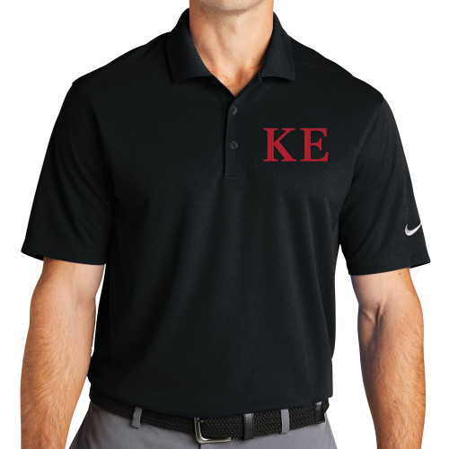 Nike Black Dri Fit Micro Pique 2.0 Polo-One Color Greek Letters