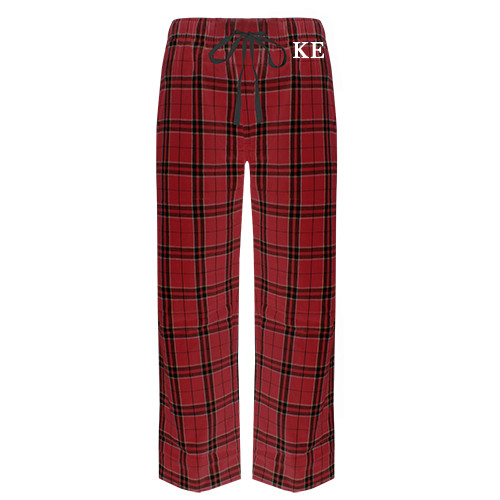 Red/Black Flannel Pajama Pant-One Color Greek Letters