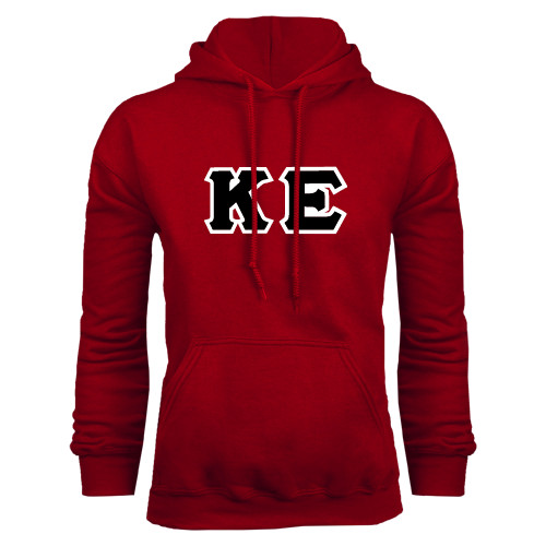  Cardinal Fleece Hoodie - Greek Letters Tackle Twill