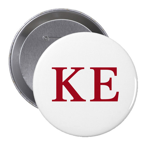  2.25 inch Round Button - One Color Greek Letters