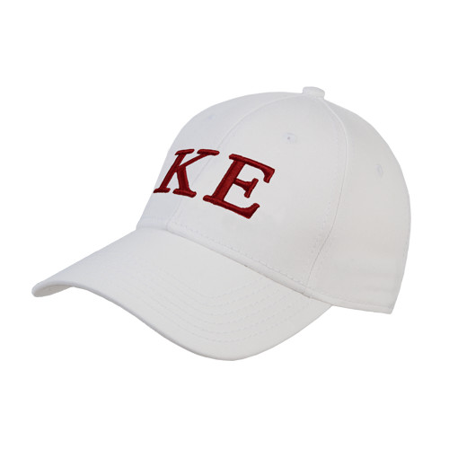 Kappa Epsilon White Structured Adjustable Pro Style Hat