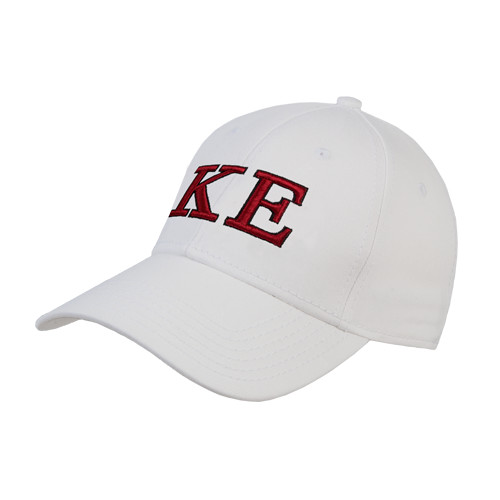 White Structured Adjustable Pro Style Hat-Two Color Greek Letters