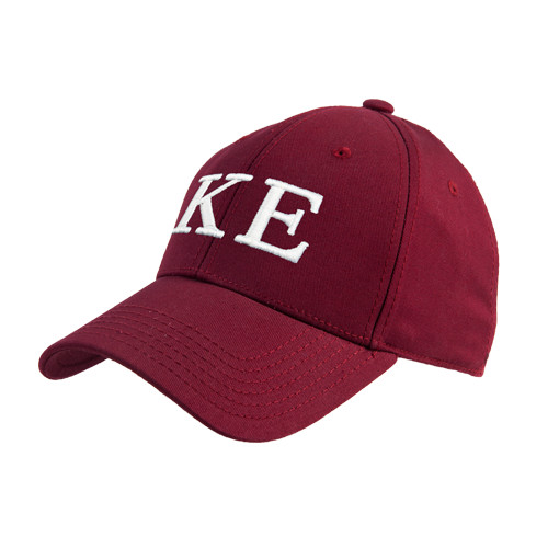 Cardinal Structured Adjustable Pro Style Hat-One Color Greek Letters