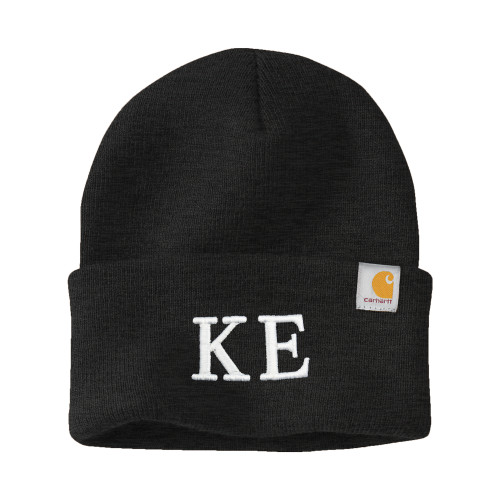Carhartt Coal Heather Knit Beanie w/Cuff-One Color Greek Letters