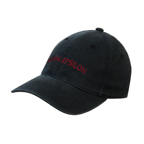 Black Flexfit Structured Low Profile Hat-Arched Kappa Epsilon