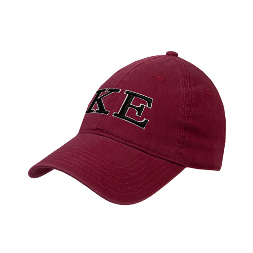 Cardinal Unstructured Adjustable Low Profile Hat-Two Color Greek Letters