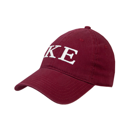 Cardinal Unstructured Adjustable Low Profile Hat-One Color Greek Letters