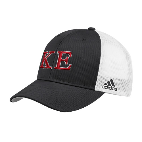 Adidas Black Structured Adjustable Mesh Hat-Two Color Greek Letters