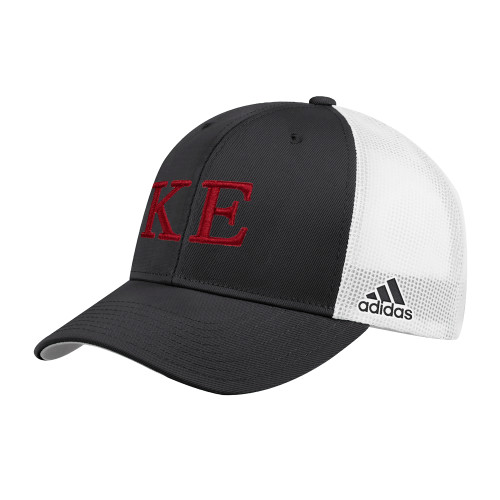 Adidas Black Structured Adjustable Mesh Hat-One Color Greek Letters