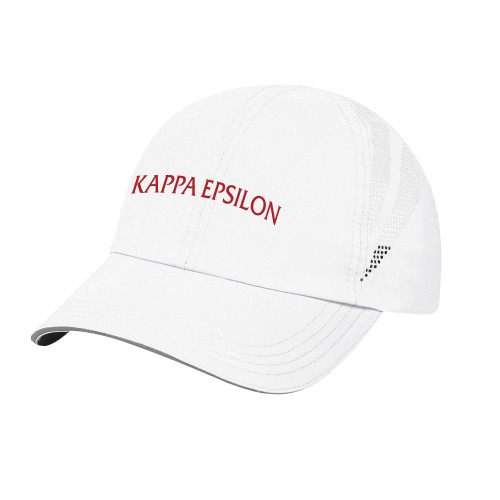 White Performance Cap-Arched Kappa Epsilon
