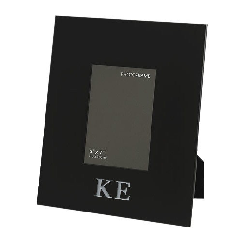 Black Metal 5 x 7 Photo Frame-Greek Letters Engraved