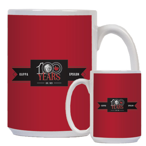 Full Color White Mug 15oz-100 Years Logo