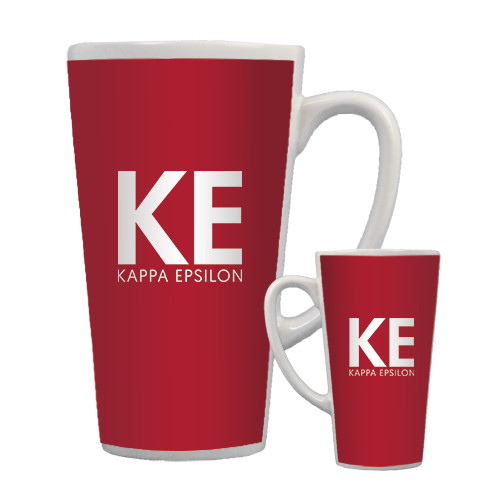  Full Color Latte Mug 17oz - KE Kappa Epsilon Stacked