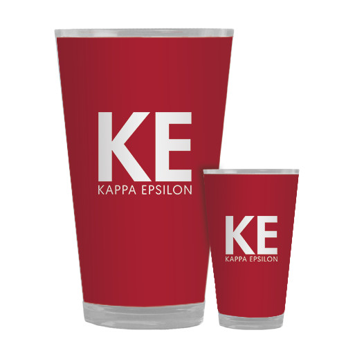  Full Color Glass 17oz - KE Kappa Epsilon Stacked
