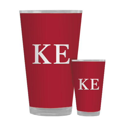  Full Color Glass 17oz - One Color Greek Letters