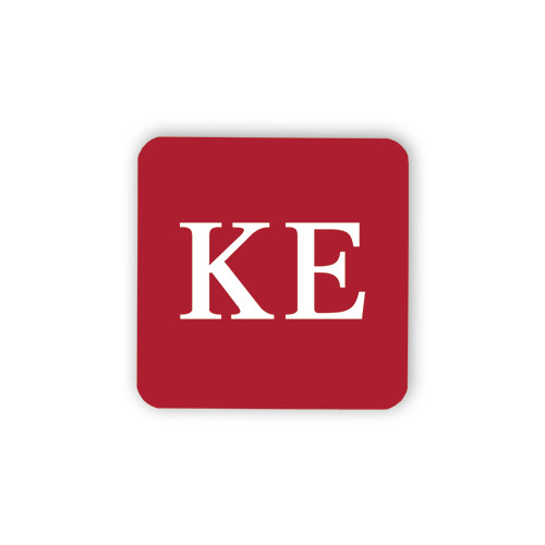 Hardboard Coaster w/Cork Backing 4/set-One Color Greek Letters