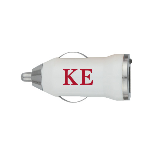  On the Go White Car Charger - One Color Greek Letters