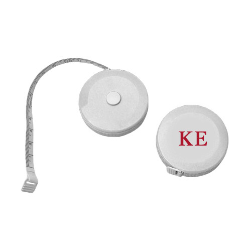  White Round Cloth 60 Inch Tape Measure - One Color Greek Letters