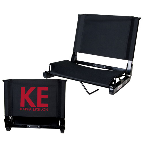 Stadium Chair Black - KE Kappa Epsilon Stacked