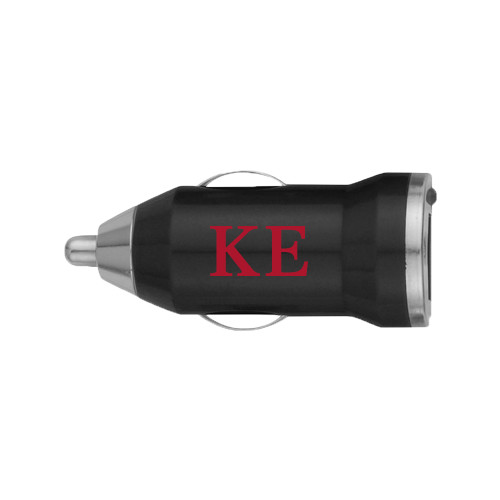  On the Go Black Car Charger - One Color Greek Letters