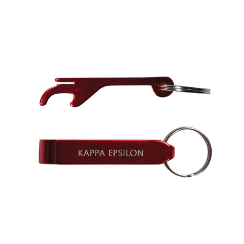  Aluminum Red Bottle Opener - Kappa Epsilon Word Mark Engraved