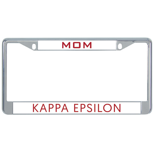  Mom Metal License Plate Frame in Chrome - Mom