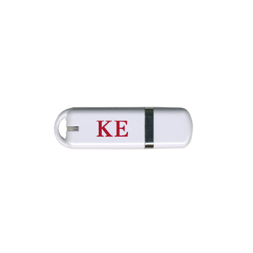  USB White Pen Drive 4G - One Color Greek Letters