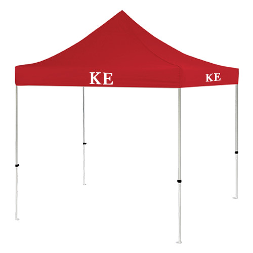  9 ft x 9 ft Cardinal Tent - One Color Greek Letters