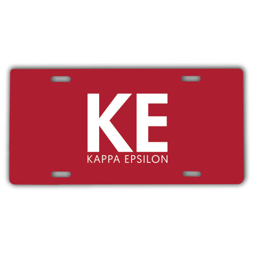  License Plate - KE Kappa Epsilon Stacked