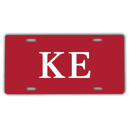  License Plate - One Color Greek Letters