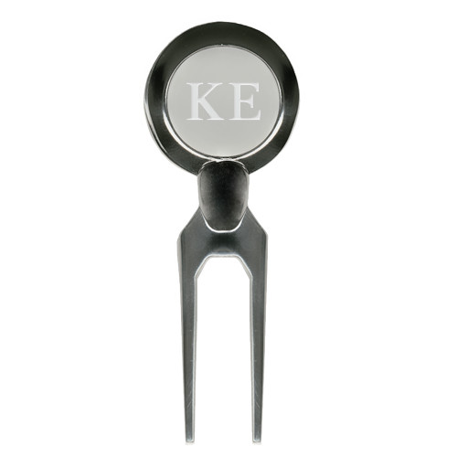  Silver Divot Tool/Ball Marker - Greek Letters Engraved