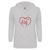 Thumbnail image for  ENZA Womens White V Notch Raw Edge Fleece Hoodie