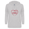 Thumbnail image for  ENZA Womens White V Notch Raw Edge Fleece Hoodie