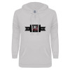 Thumbnail image for  ENZA Womens White V Notch Raw Edge Fleece Hoodie